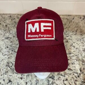 🚀 Massey Ferguson Hat Cap Red Vintage MF Patch Snapback‎ One Size Fits Most DIY